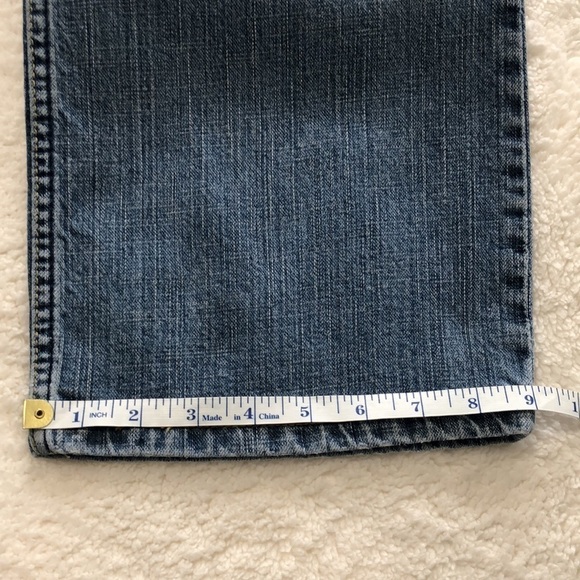 LEVISTRAUSS Signature Stretch Mid Rise Bootcut Faded Blue Jeans Misses 12 Long - Picture 8 of 11
